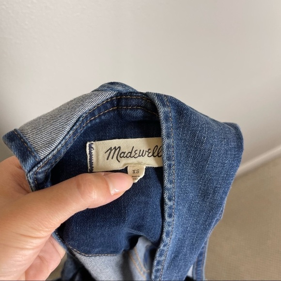 Madewell Roadtripper Overalls Brodie Wash Distressed Frayed Hem Size XS Women’s - Picture 10 of 14